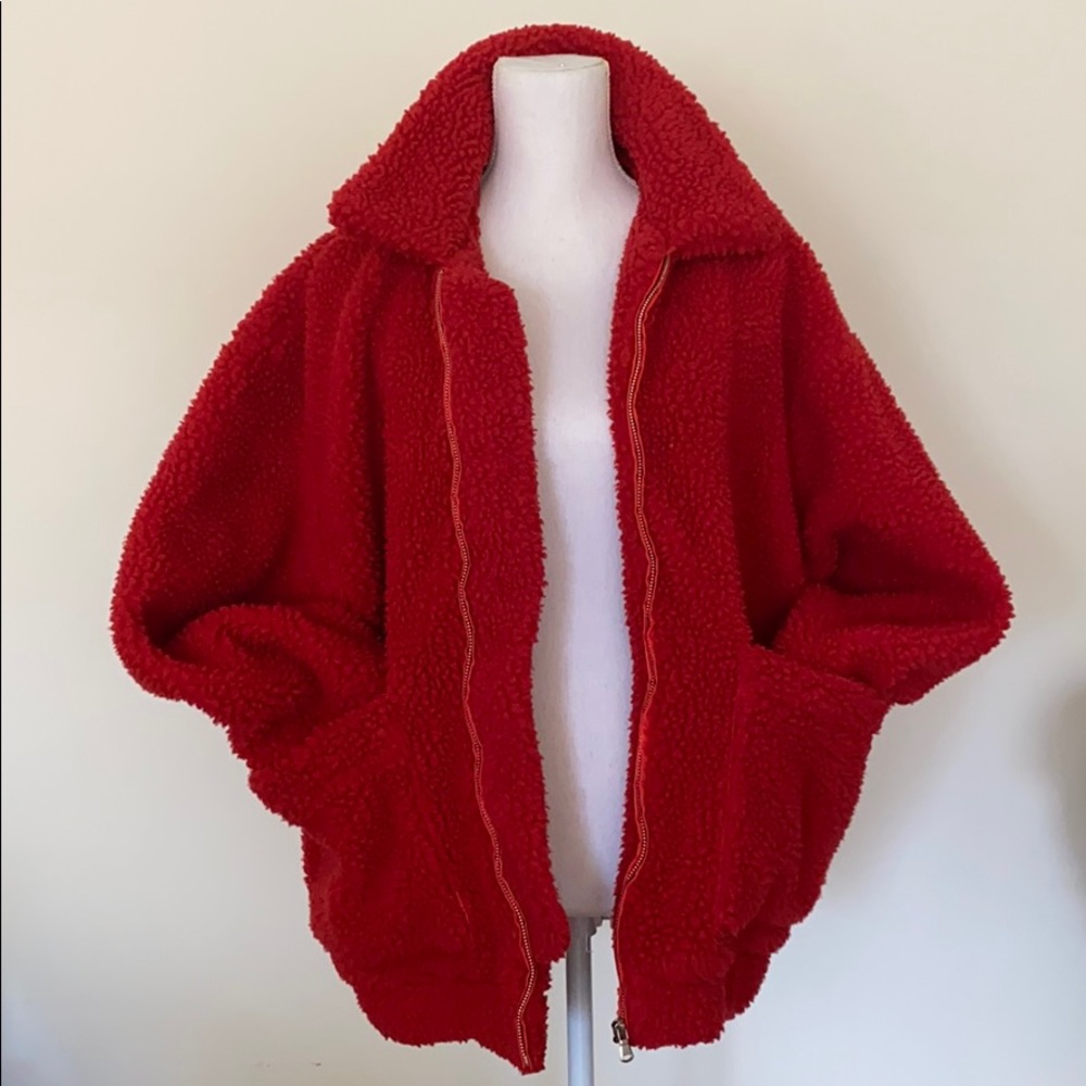 IAMGIA Red Teddy Coat